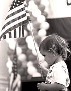 child with flag